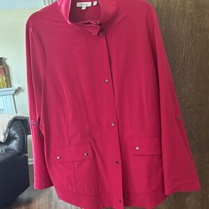 Chico's Fuchsia Trench Coat